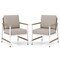 2 Packs Patio Aluminum Sofa with Wicker Backrest and Armrests Ideal Addition for Outdoor Use
